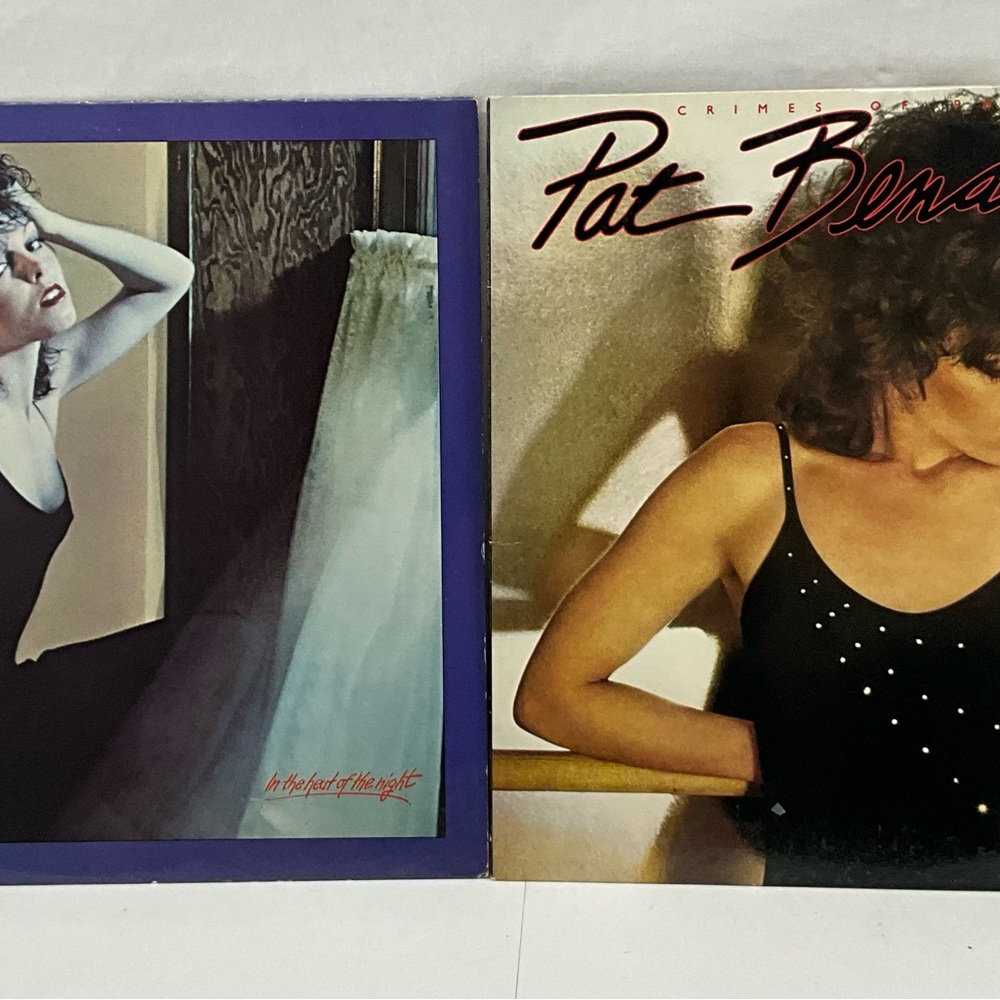 3 Pat Benatar Records - Crimes Of Passion, Heat Of The Night, Get Nervous